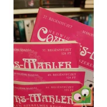   4 db-os Hedwig Courths-Mahler romantikus regényfüzet (27, 37, 49, 61)