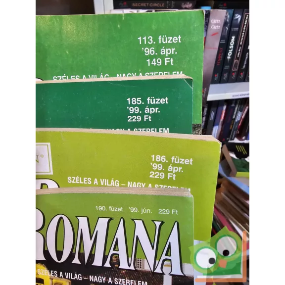 4 db-os Romana füzet (113, 185, 186, 190)