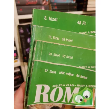 4 db-os Romana füzet (8, 18, 23, 37)