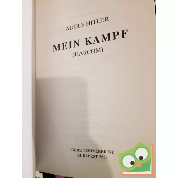 Adolf Hitler: Harcom (Mein Kampf)