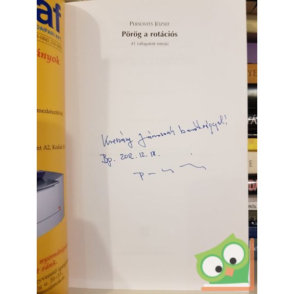 Persovits József: Pörög a rotációs ( dedikált)