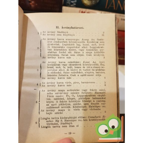 Kis ásványhatározó (Ritka)