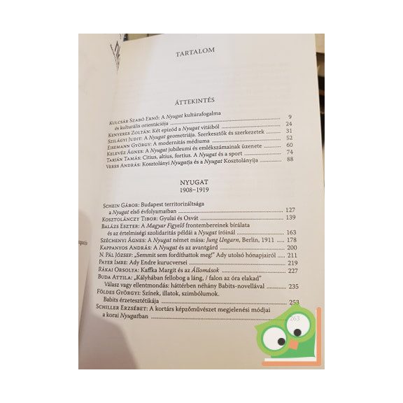 Sárközi Éva (szerk): Nyugat népe - Tanulmányok a Nyugatról és koráról