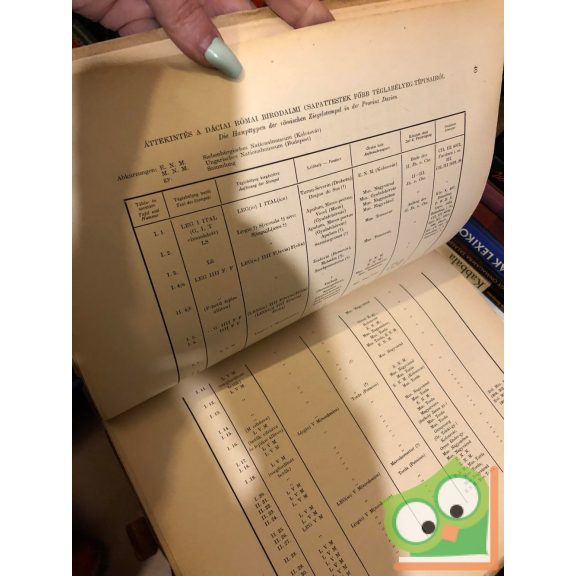 Szilágyi János: A dáciai erődrendszer helyőrségei és a katonai téglabélyegek (ritka)