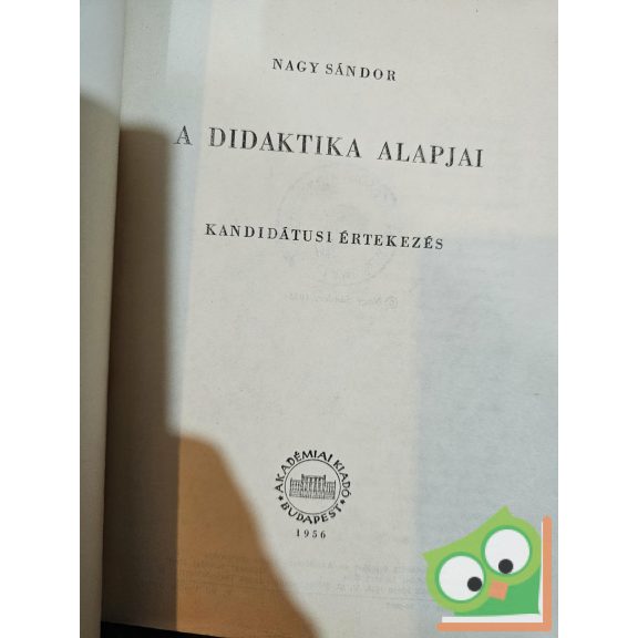 Nagy Sándor: A didaktika alapjai