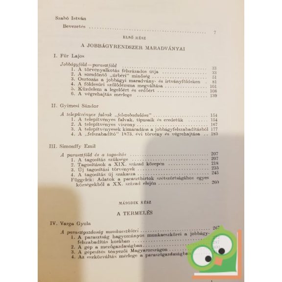 Szabó István (szerk.): A parasztság Magyarországon a kapitalizmus korában 1848-1914 I-II.