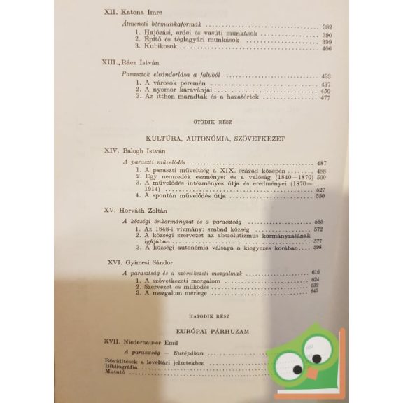 Szabó István (szerk.): A parasztság Magyarországon a kapitalizmus korában 1848-1914 I-II.