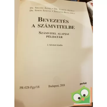   Siklósi Ágnes, Simon Szilvia,  Veress Attila: Bevezetés a számvitelbe