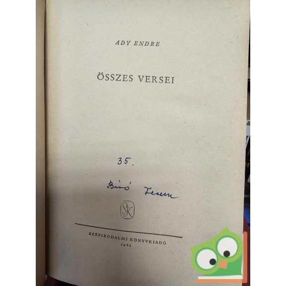Ady Endre összes versei I-II. (Aranykönyvtár)
