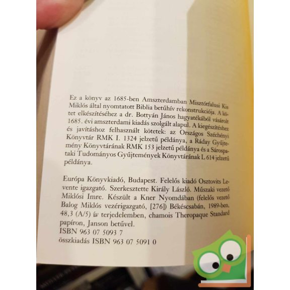 Amszterdami (Aranyos) Biblia (díszdobozban) (ritka)