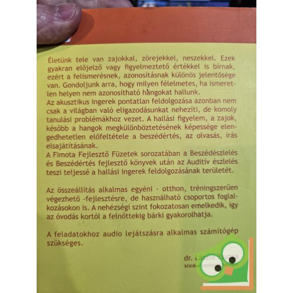 László M. Ágnes: Auditív észlelés (gyógypedagógia füzet plusz mellétletek ) (ritka)