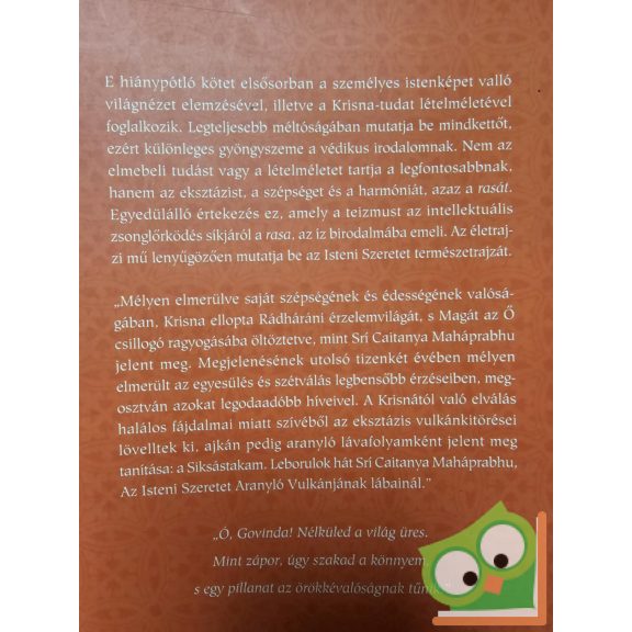 Swámi B. R. Sridhara: Az Isteni Szeretet Aranyló Vulkánja
