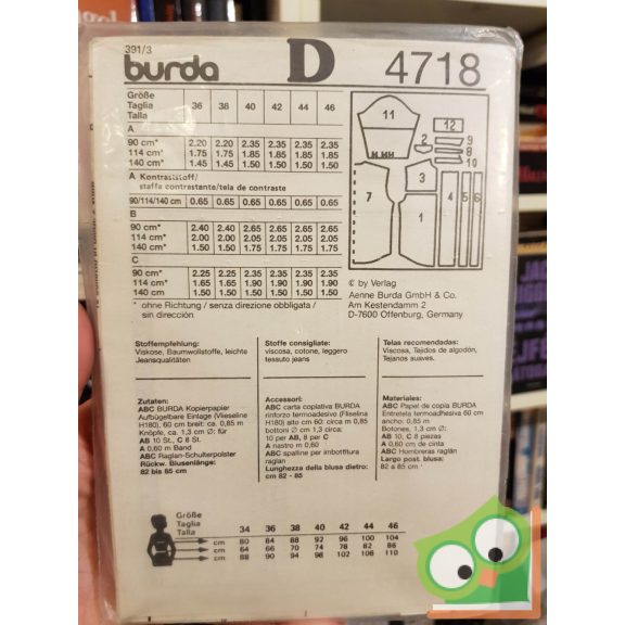 Burda szabásmintával (4718)