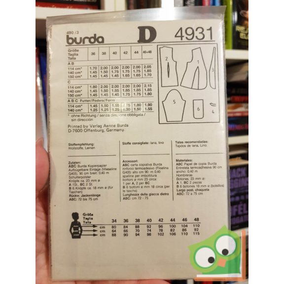 Burda Super Easy szabásmintával (4931)