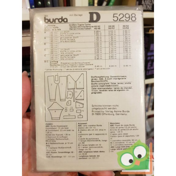 Burda szabásmintával (5298)