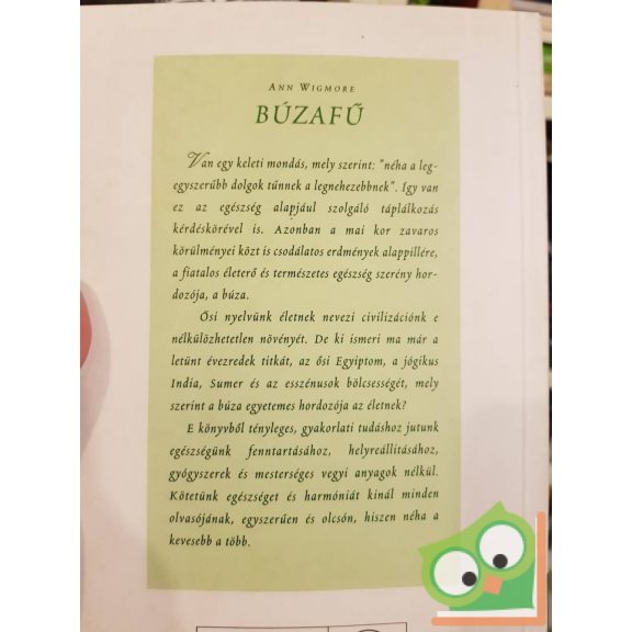 Ann Wigmore: Búzafű (élő ételek)