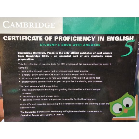 Cambridge Certificate of Proficiency in English 5 Student's Book with Answers