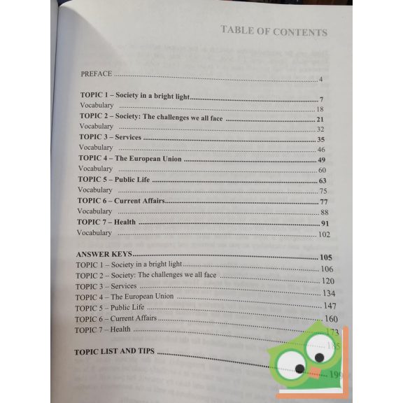 Szabó Szilvia, Vereczkei Nóra: ECL Examination Topics English Level C1