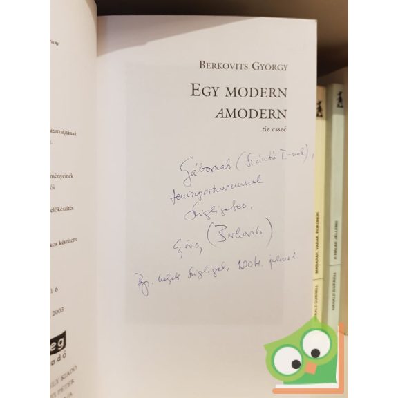 Berkovits György: Egy modern amodern (Dedikált)