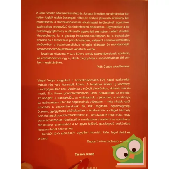 Járó Katalin (szerk.): Az érzelmek felszabadítása (Játszmák nélkül) (ritka)