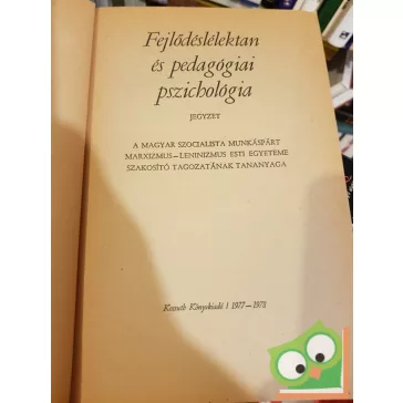   Salamon Jenő (szerk.), Voksán József (szerk.): Fejlődéslélektan és pedagógiai pszichológia