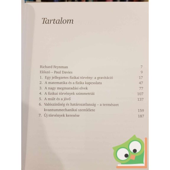 Richard P. Feynman: A fizikai törvények jellege (nagyon ritka) (Talentum Tudományos Könyvtár)