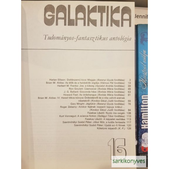 Kuczka Péter (szerk.): Galaktika ​16. | Ellison – Zelazny – Vonnegut