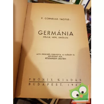 Publius Cornelius Tacitus: Germánia