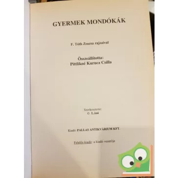 Pittlikné Kurucz Csilla: Gyermek mondókák