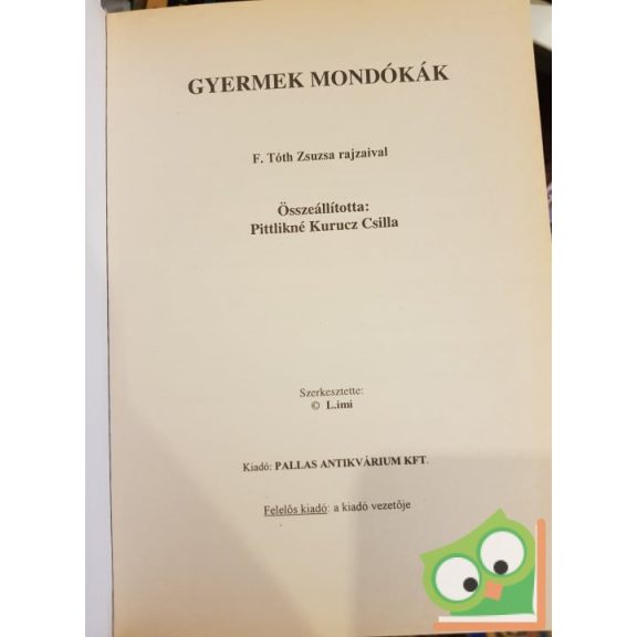 Pittlikné Kurucz Csilla: Gyermek mondókák