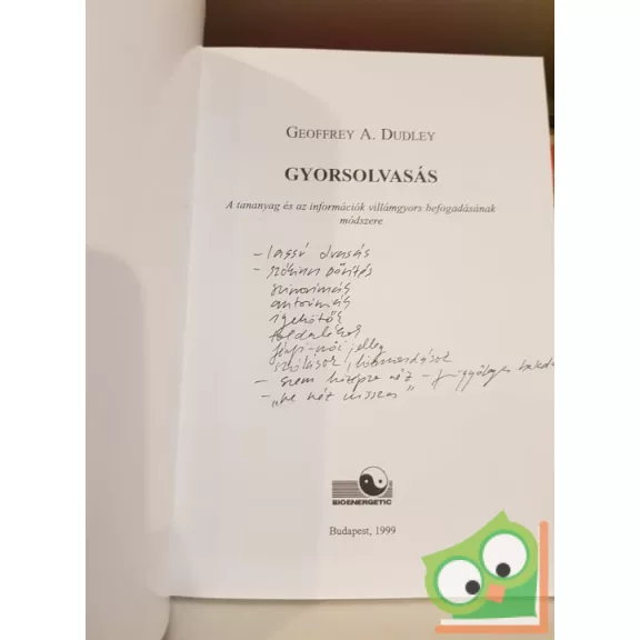 Geoffrey A. Dudley: Gyorsolvasás