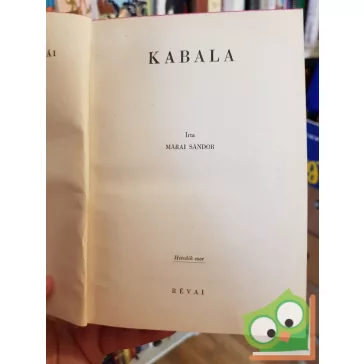 Márai Sándor: Kabala