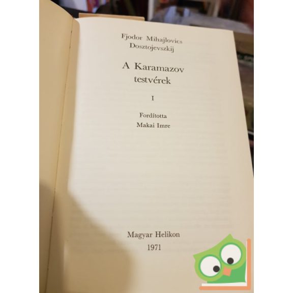 Fjodor Mihajlovics Dosztojevszkij: A Karamazov testvérek l-ll.kötet