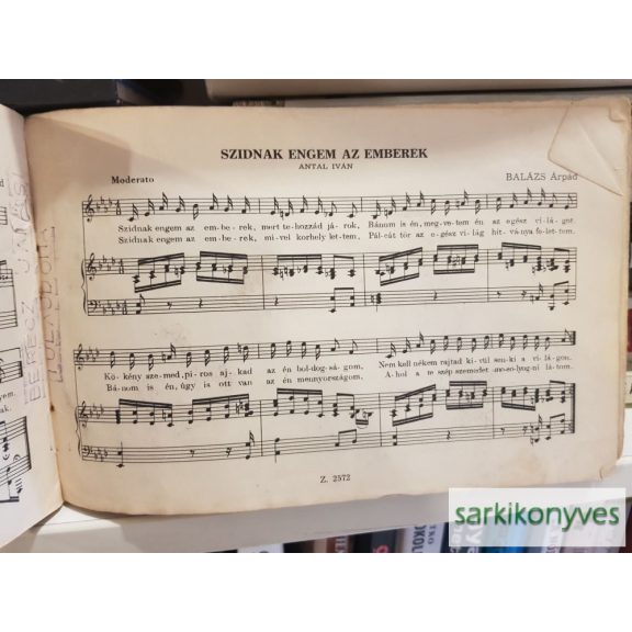 Balázs Árpád nótáskönyve (énekhangra, zongorakísérettel)