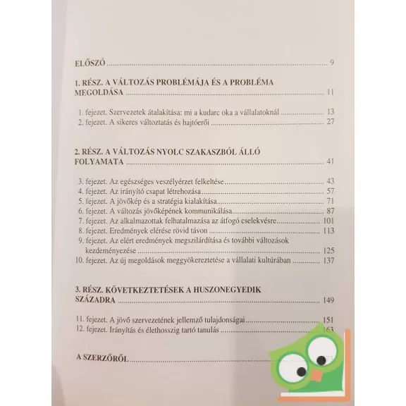 John P. Kotter: A változások irányítása (ritka)