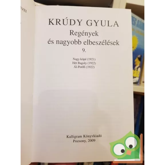 Krúdy Gyula: Regények és nagyobb elbeszélések 9.