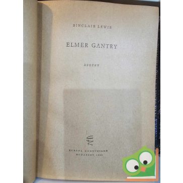 Sinclair Lewis: Elmer Gantry