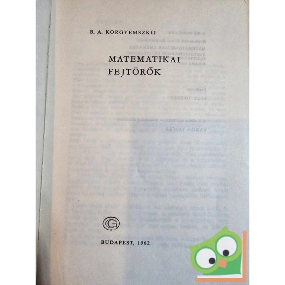 B. A. Korgyemszkij: Matematikai fejtörők