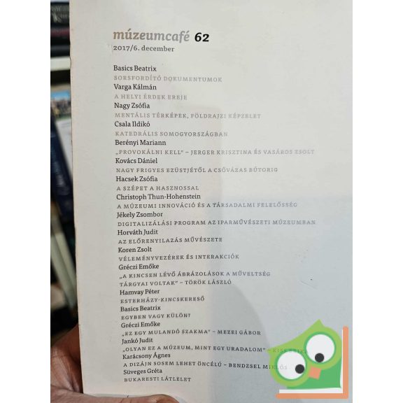 MúzeumCafé 62 - forma - a műipartól a dizájnig