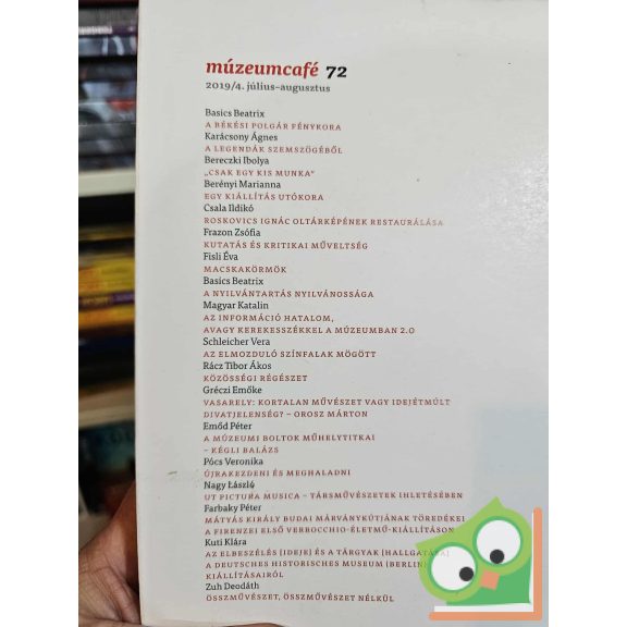 MúzeumCafé 72. - backstage - múzeumi munka a színfalak mögött
