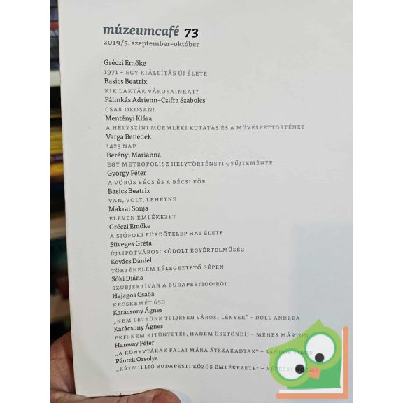 MúzeumCafé 73. - város - lokális emlékezet