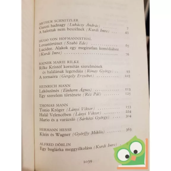 Györffy Miklós (szerk.): Német elbeszélők 1900 - 1945 (A világirodalom klasszikusai)
