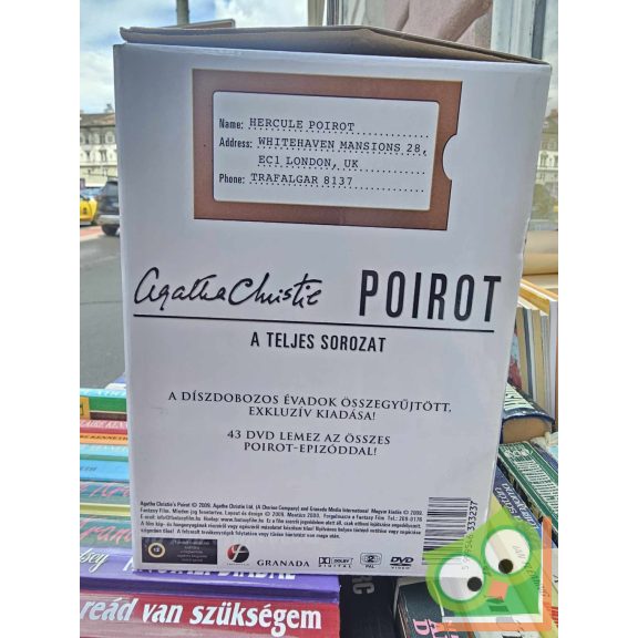Agatha Christie - Poirot DVD bőrönd (11 évad, 43 lemez)