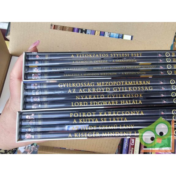 Agatha Christie - Poirot DVD bőrönd (11 évad, 43 lemez)