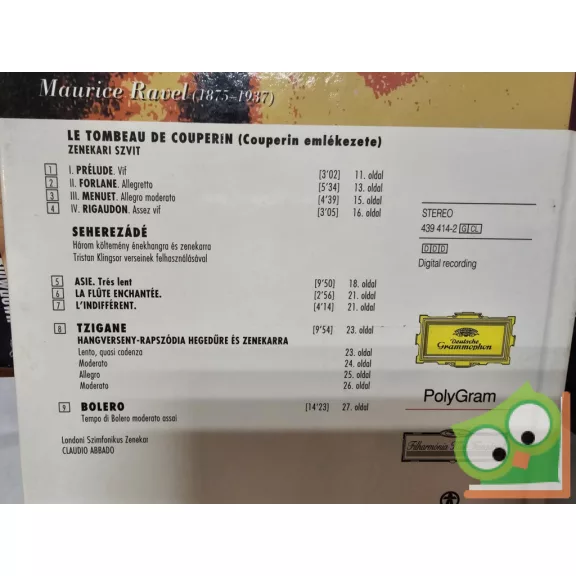 Ravel - Népszabadság Filharmónia - Klasszikusok sorozata (CD melléklettel)