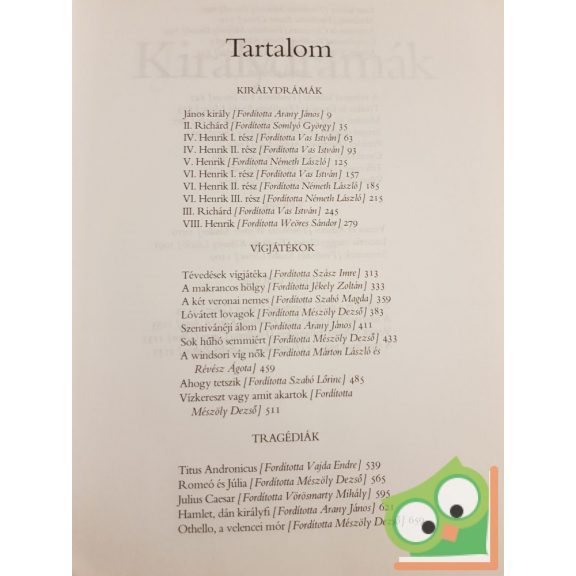 William Shakespeare: William Shakespeare összes művei (díszkötésben)