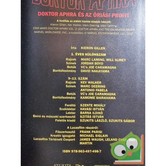 Kieron Gillen: Doktor Aphra és az óriási profit (Star Wars: Doktor Aphra 2.) (Marvel) (újszerű)