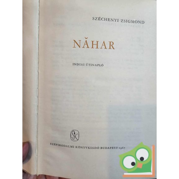 Széchenyi Zsigmond: Năhar - Indiai útinapló