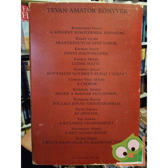 Tevan Nyomda és Kiadó 1913-1943 (12 magyar szépíró műve 12 kötetben)