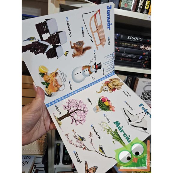 Hónapsoroló - vidám, képes lapozgató (keménylapos, új)